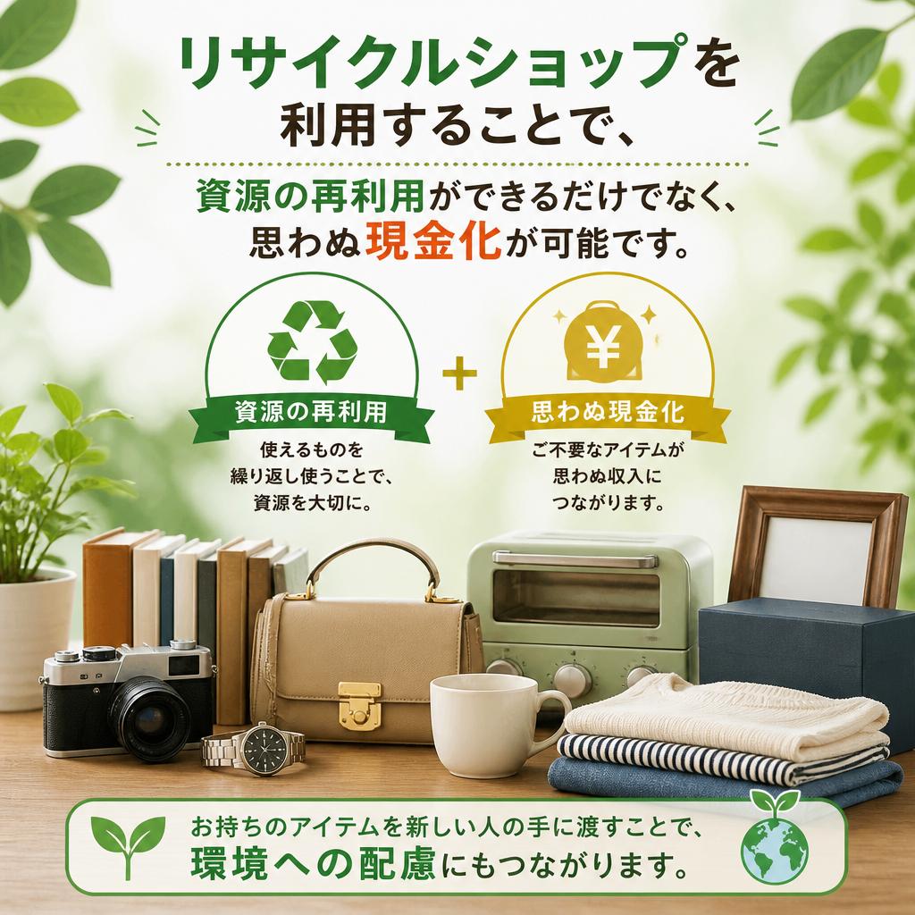 リサイクルショップのメリット